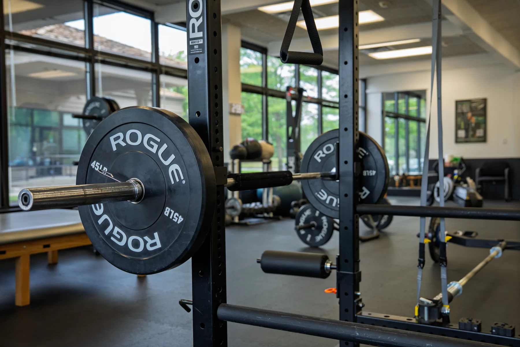 Gym floor and training stations